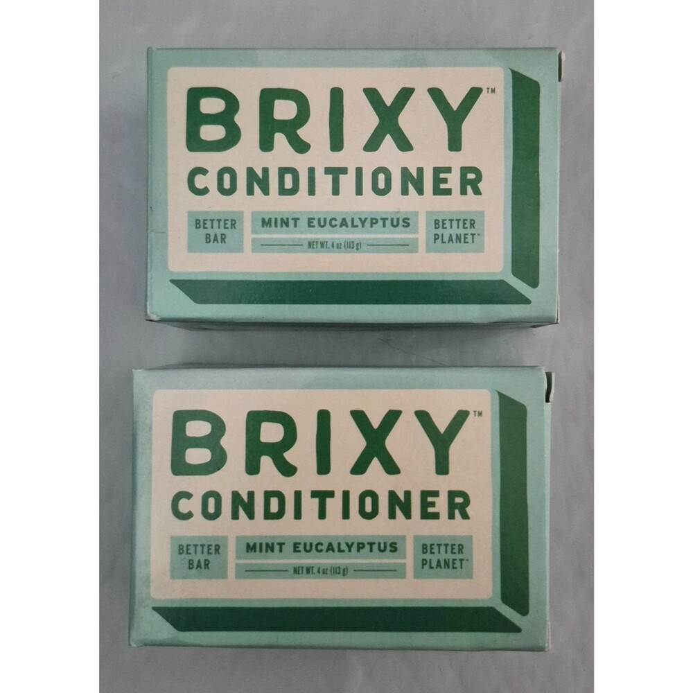Brixy Conditioner Bar Mint Eucalyptus Softness Hydration 4 oz - 2 Bars